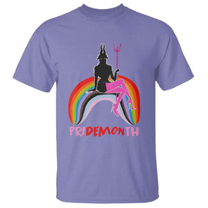 Funny LGBT Pride T Shirt Pride Demon Month Rainbow Slay Gay Evil TS09 Violet Print Your Wear