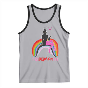 Funny LGBT Pride Tank Top Pride Demon Month Rainbow Slay Gay Evil TS09 Athletic Heather Black Print Your Wear