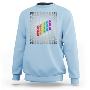 Funny LGBT Pride Sweatshirt Pride Demon Month Rainbow TS09 Light Blue Print Your Wear