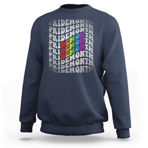 Funny LGBT Pride Sweatshirt Pride Demon Month Rainbow TS09 Navy Print Your Wear