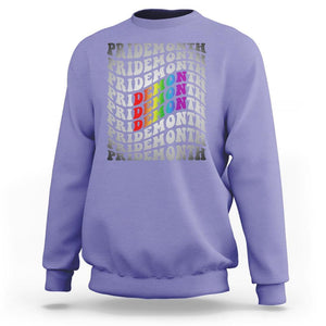 Funny LGBT Pride Sweatshirt Pride Demon Month Rainbow TS09 Violet Print Your Wear