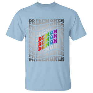 Funny LGBT Pride T Shirt Pride Demon Month Rainbow TS09 Light Blue Print Your Wear