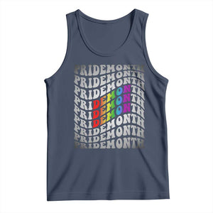 Funny LGBT Pride Tank Top Pride Demon Month Rainbow TS09 Navy Print Your Wear
