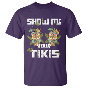 Funny Hawaii T Shirt Show me Your Tikis Mask Aloha Hawaiian TS09 Purple Print Your Wear