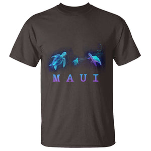 Maui Hawaii Sea Turtles Hawaiian Ocean T Shirt TS09 Dark Chocolate Print Your Wear