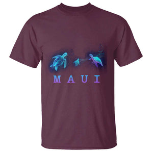 Maui Hawaii Sea Turtles Hawaiian Ocean T Shirt TS09 Maroon Print Your Wear