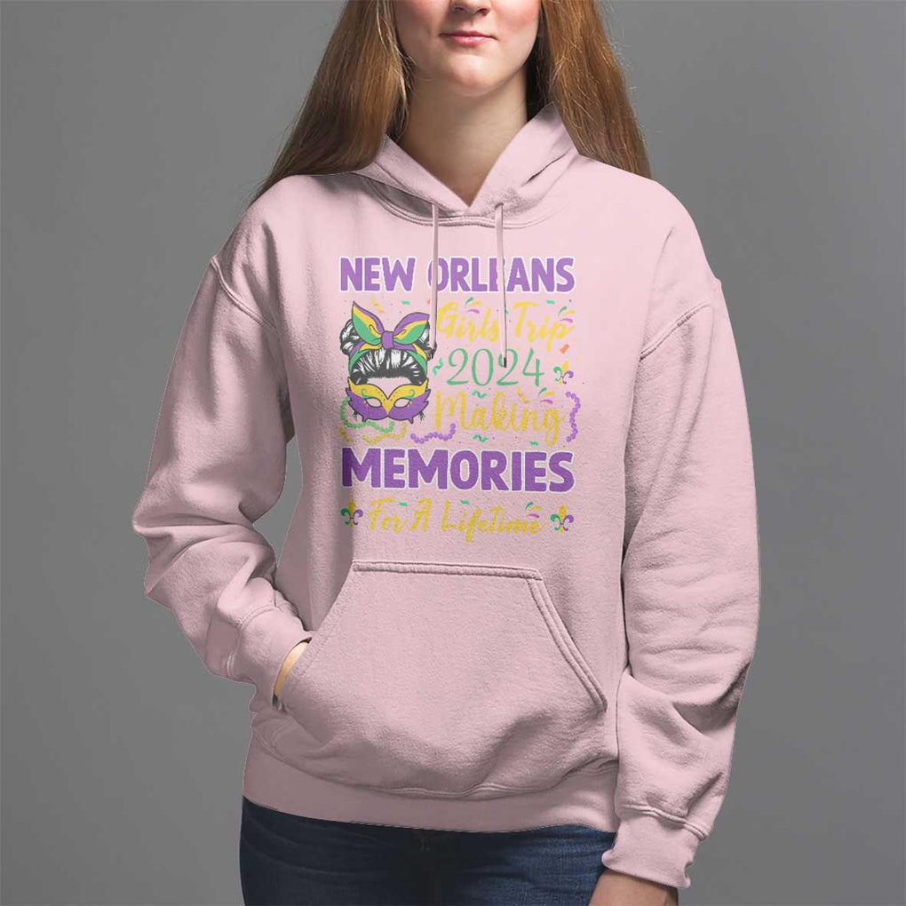 New Orleans Girl's Trip 2024 Matching Hoodie Making Memories For A Lifetime TS09 Light Pink Print Your Wear