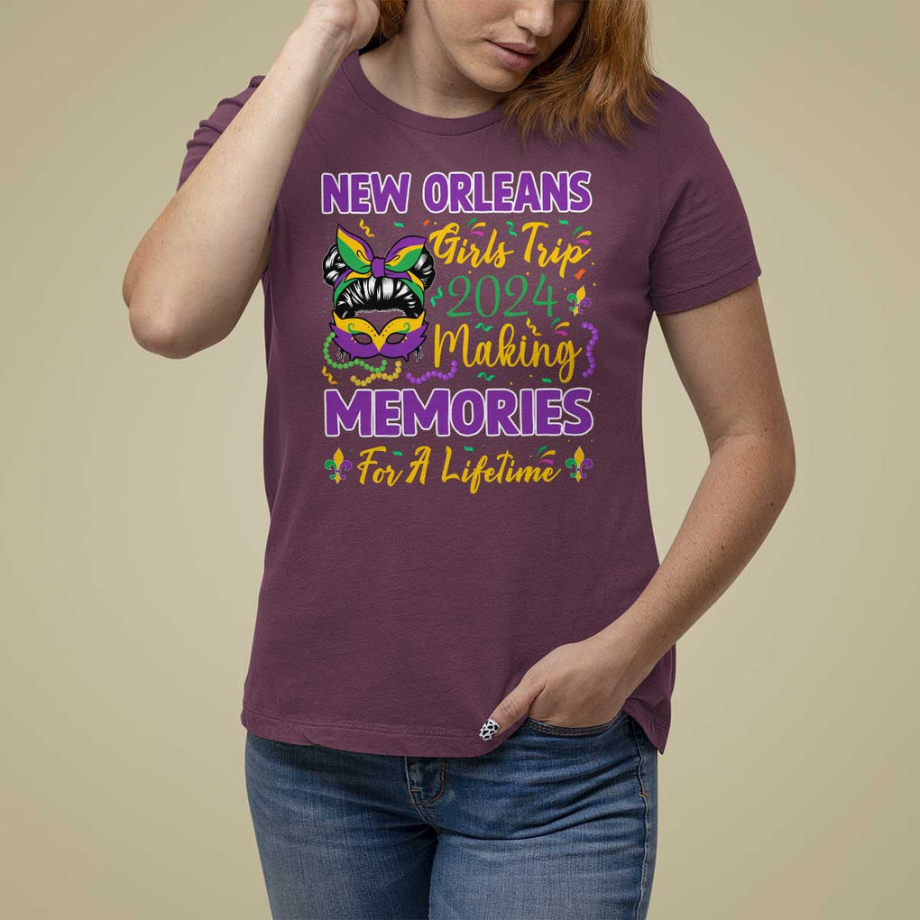 New Orleans Girl's Trip 2024 Matching T Shirt For Women Making Memories For A Lifetime TS09 Maroon Print Your Wear