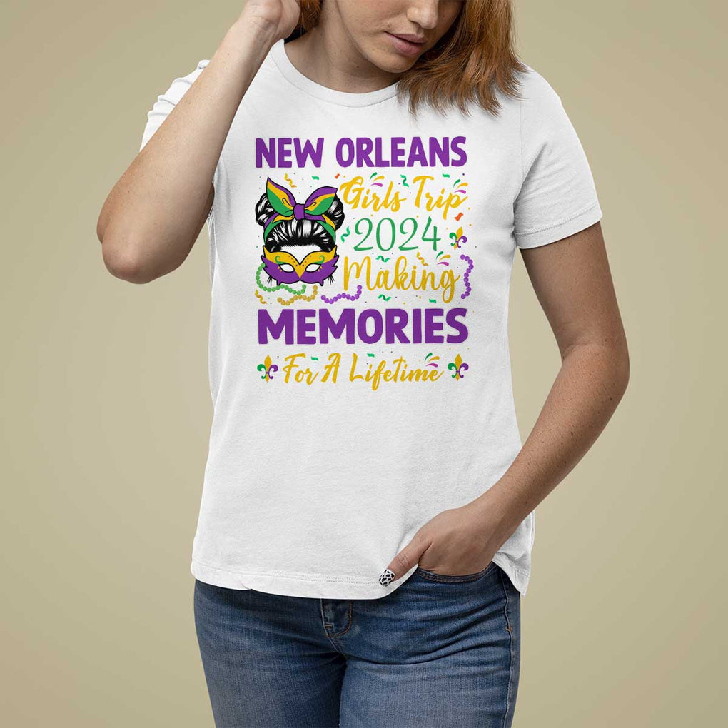 New Orleans Girl's Trip 2024 Matching T Shirt For Women Making Memories For A Lifetime TS09 White Print Your Wear