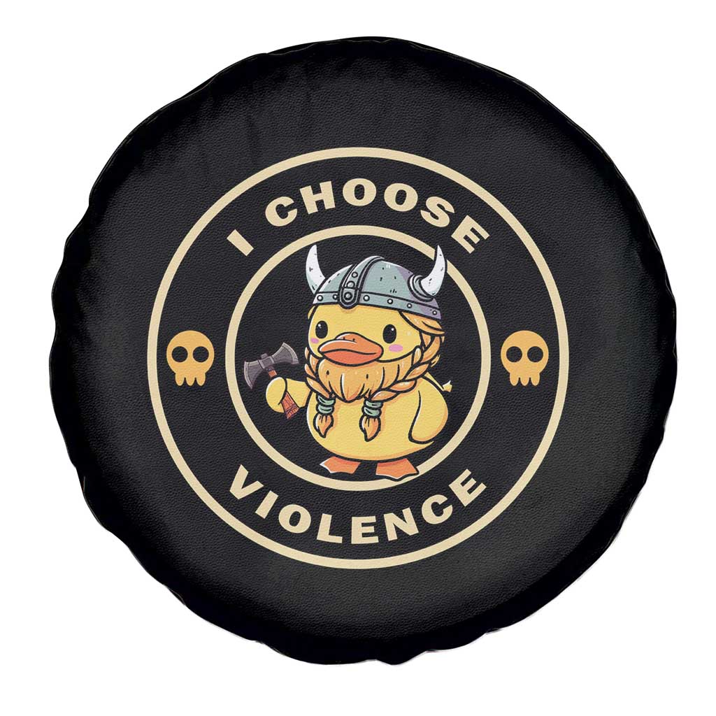 Funny Viking Duck Meme I Choose Violence Spare Tire Cover TS09 Print Your Wear