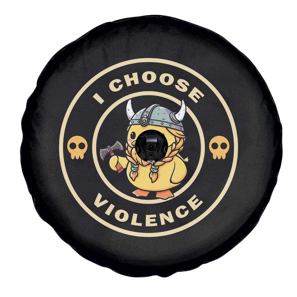 Funny Viking Duck Meme I Choose Violence Spare Tire Cover TS09 Print Your Wear