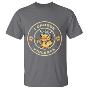 Funny Viking Duck Meme I Choose Violence T Shirt TS09 Charcoal Print Your Wear