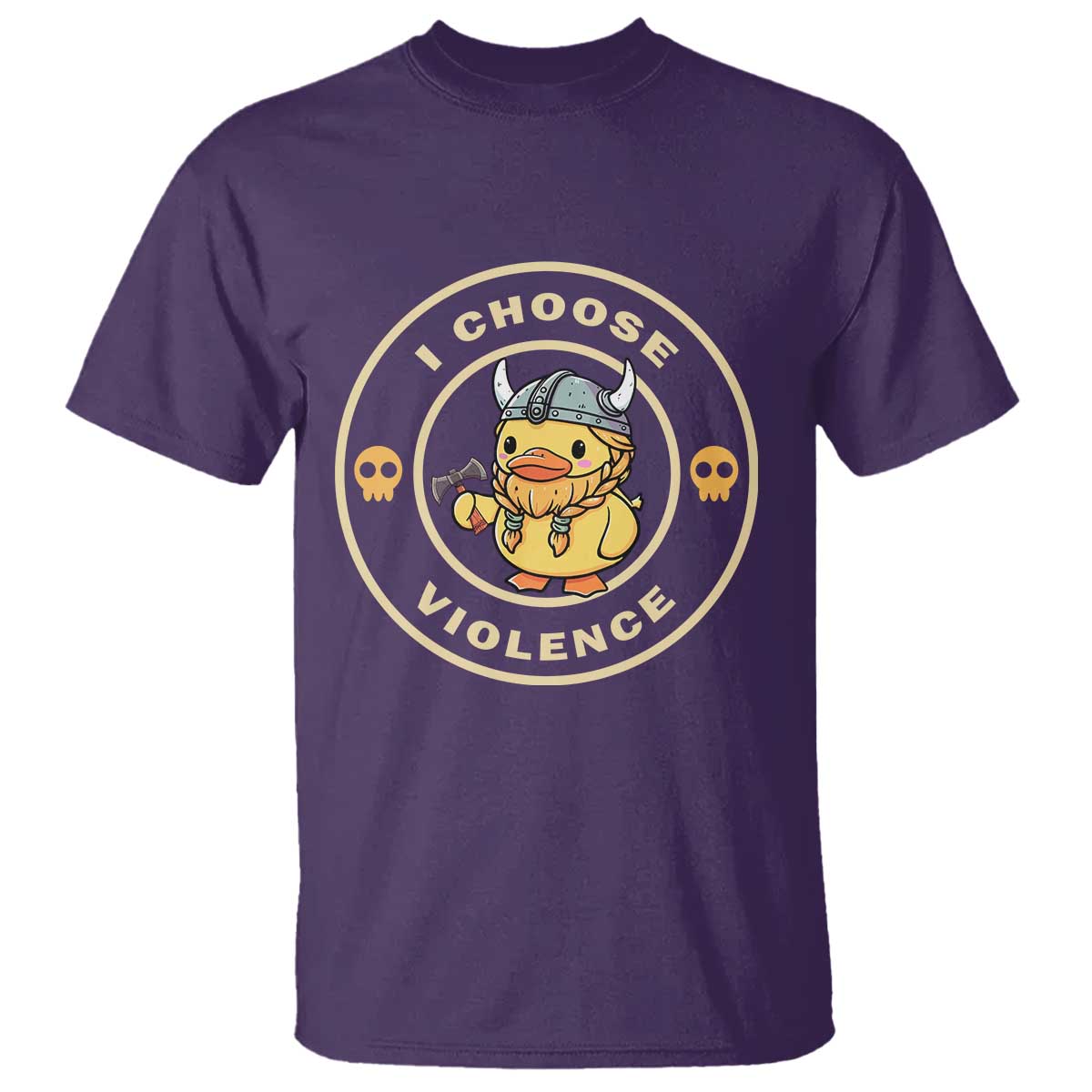 Funny Viking Duck Meme I Choose Violence T Shirt TS09 Purple Print Your Wear