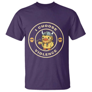 Funny Viking Duck Meme I Choose Violence T Shirt TS09 Purple Print Your Wear