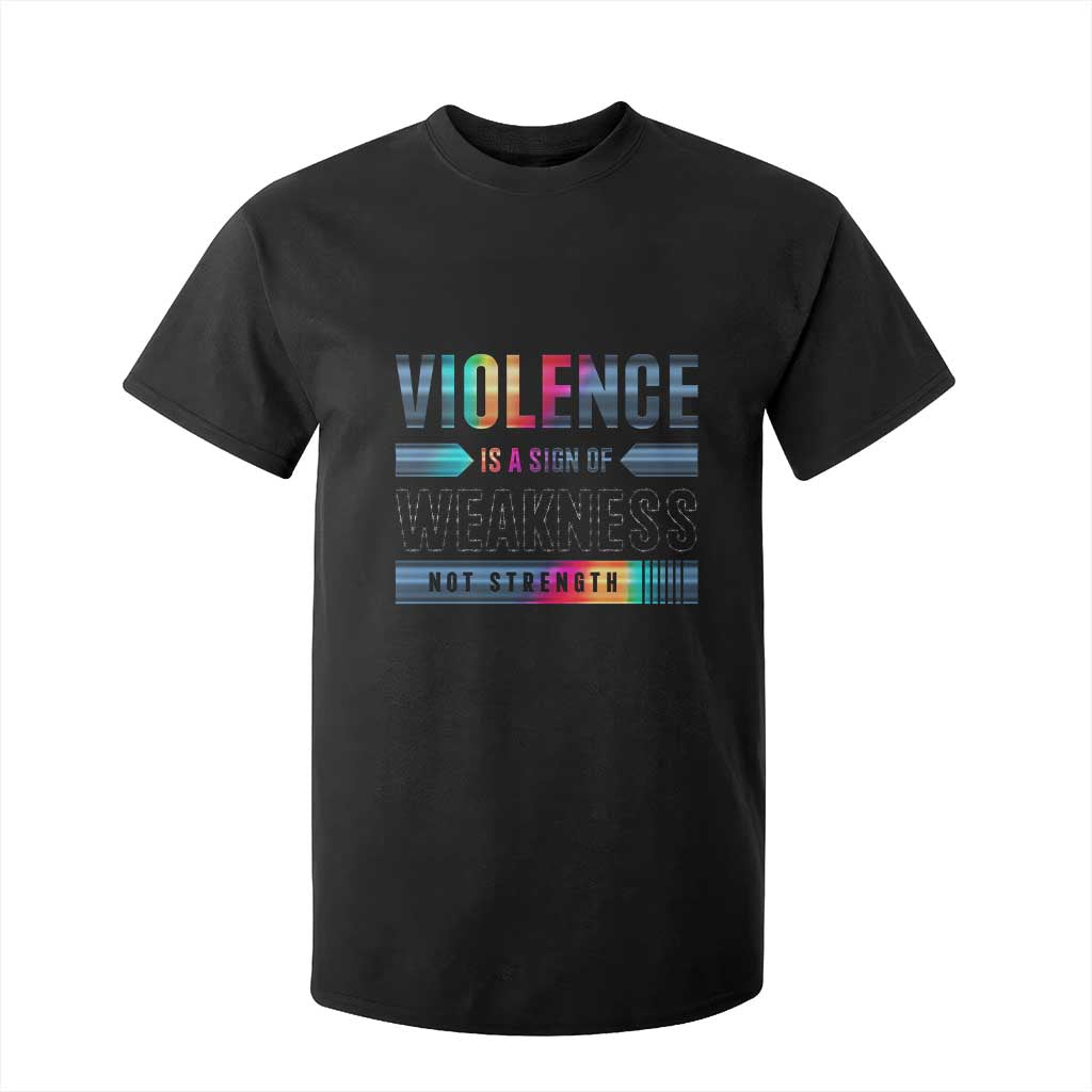 Violence Is A Sign Of Weakness T Shirt For Kid TS09 Black Print Your Wear