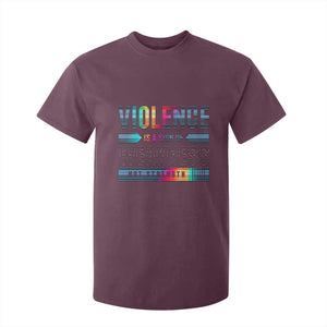 Violence Is A Sign Of Weakness T Shirt For Kid TS09 Maroon Print Your Wear