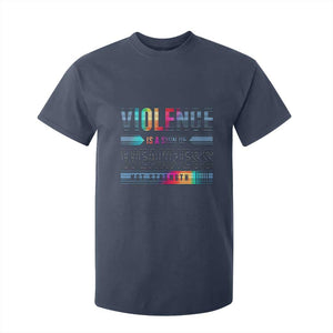 Violence Is A Sign Of Weakness T Shirt For Kid TS09 Navy Print Your Wear
