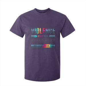 Violence Is A Sign Of Weakness T Shirt For Kid TS09 Purple Print Your Wear