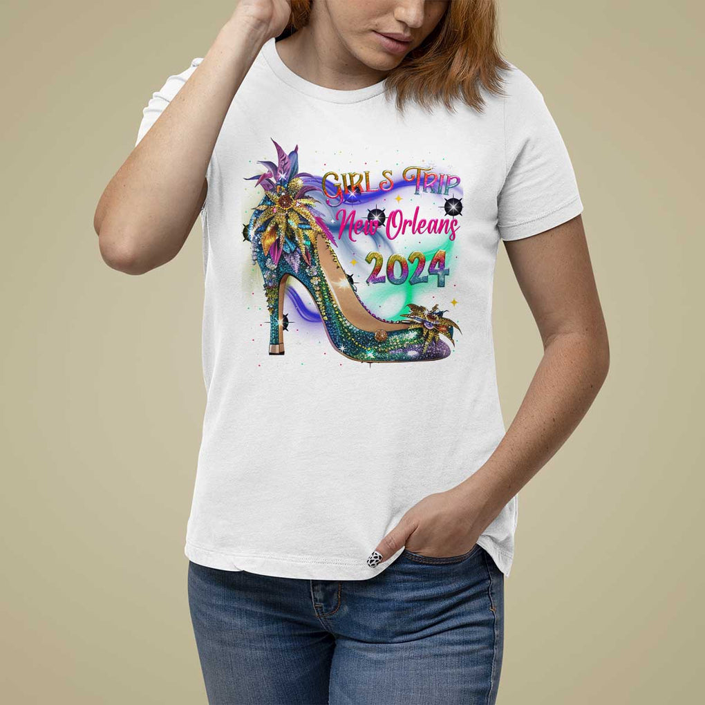 New Orleans Girl's Trip 2024 Matching T Shirt For Women TS09 White Print Your Wear