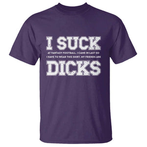 Funny I Suck At Fantasy Football Loser T Shirt TS09 Purple Print Your Wear