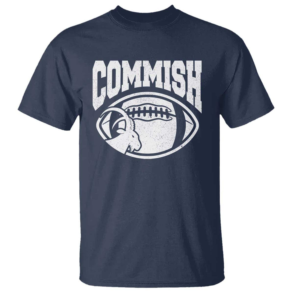 Fantasy Football Goat Commish T Shirt TS09 Navy Print Your Wear