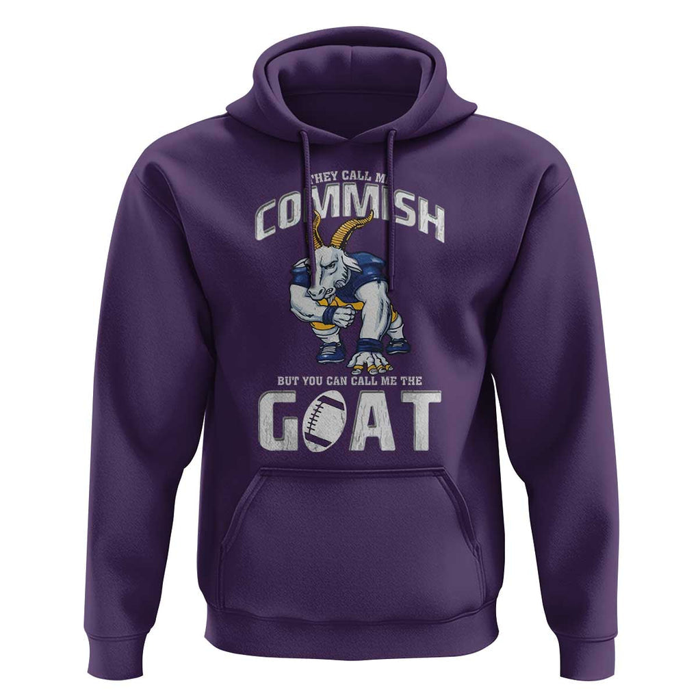 Fantasy Football Hoodie They Call Me Commish But You Can Call Me The Goat TS09 Purple Print Your Wear