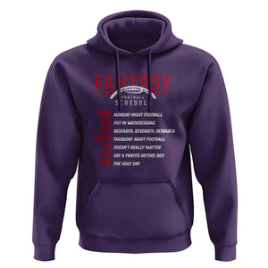 Funny Fantasy Football Schedule Hoodie TS09 Purple Print Your Wear