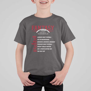 Funny Fantasy Football Schedule T Shirt For Kid TS09 Dark Chocolate Print Your Wear
