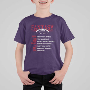 Funny Fantasy Football Schedule T Shirt For Kid TS09 Purple Print Your Wear