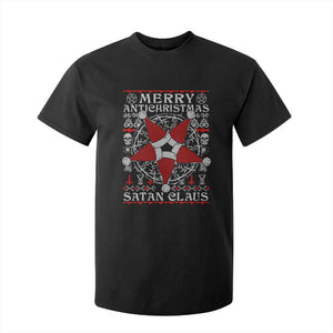 Anti Christmas T Shirt For Kid Merry Antichristmas Noel Hat Pentagram TS09 Black Print Your Wear