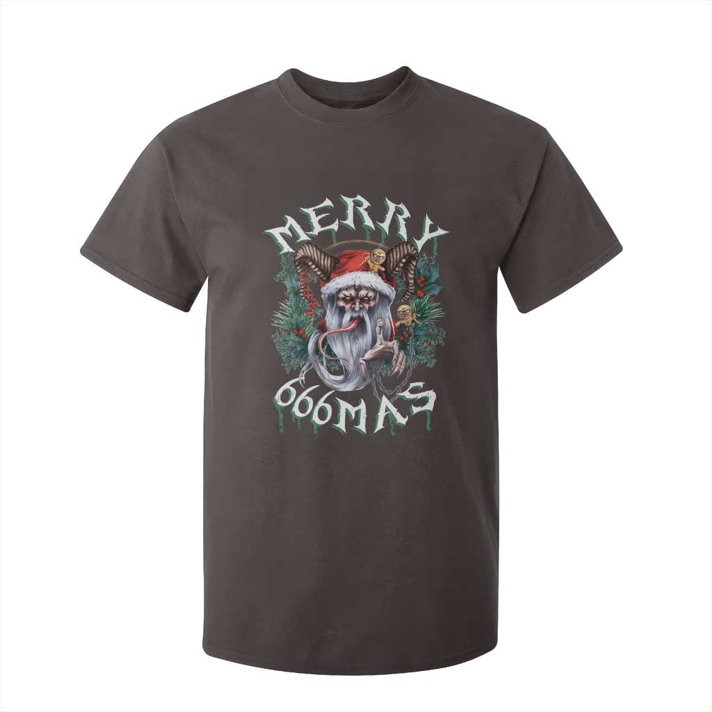 Anti Christmas T Shirt For Kid Merry 666Mas Satan Creepy Christmas TS09 Dark Chocolate Print Your Wear
