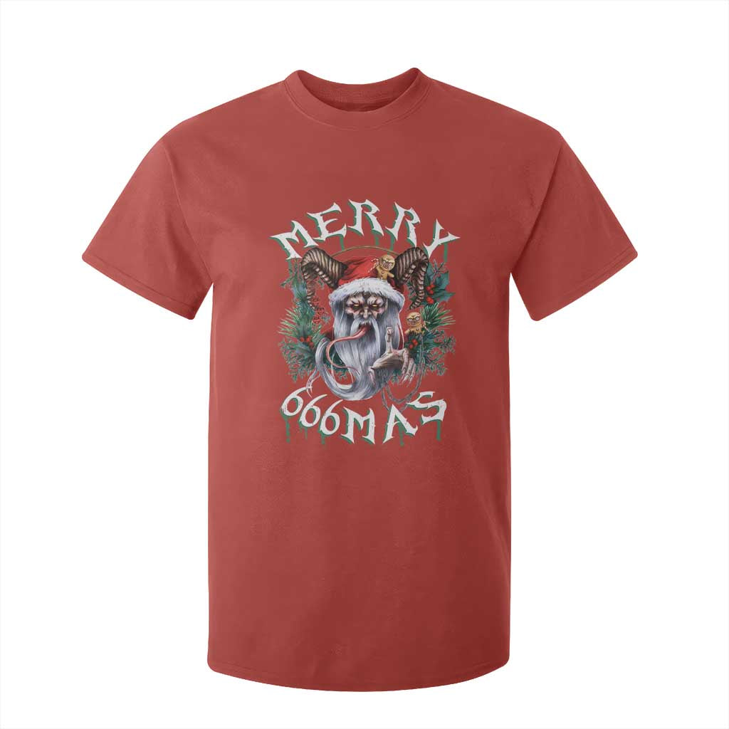 Anti Christmas T Shirt For Kid Merry 666Mas Satan Creepy Christmas TS09 Red Print Your Wear