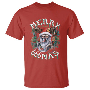 Anti Christmas T Shirt Merry 666Mas Satan Creepy Christmas TS09 Red Print Your Wear