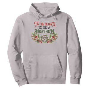 Pagan Christmas Hoodie Tis The Season To Be A Heathen Yule TS09 Ice Gray Print Your Wear