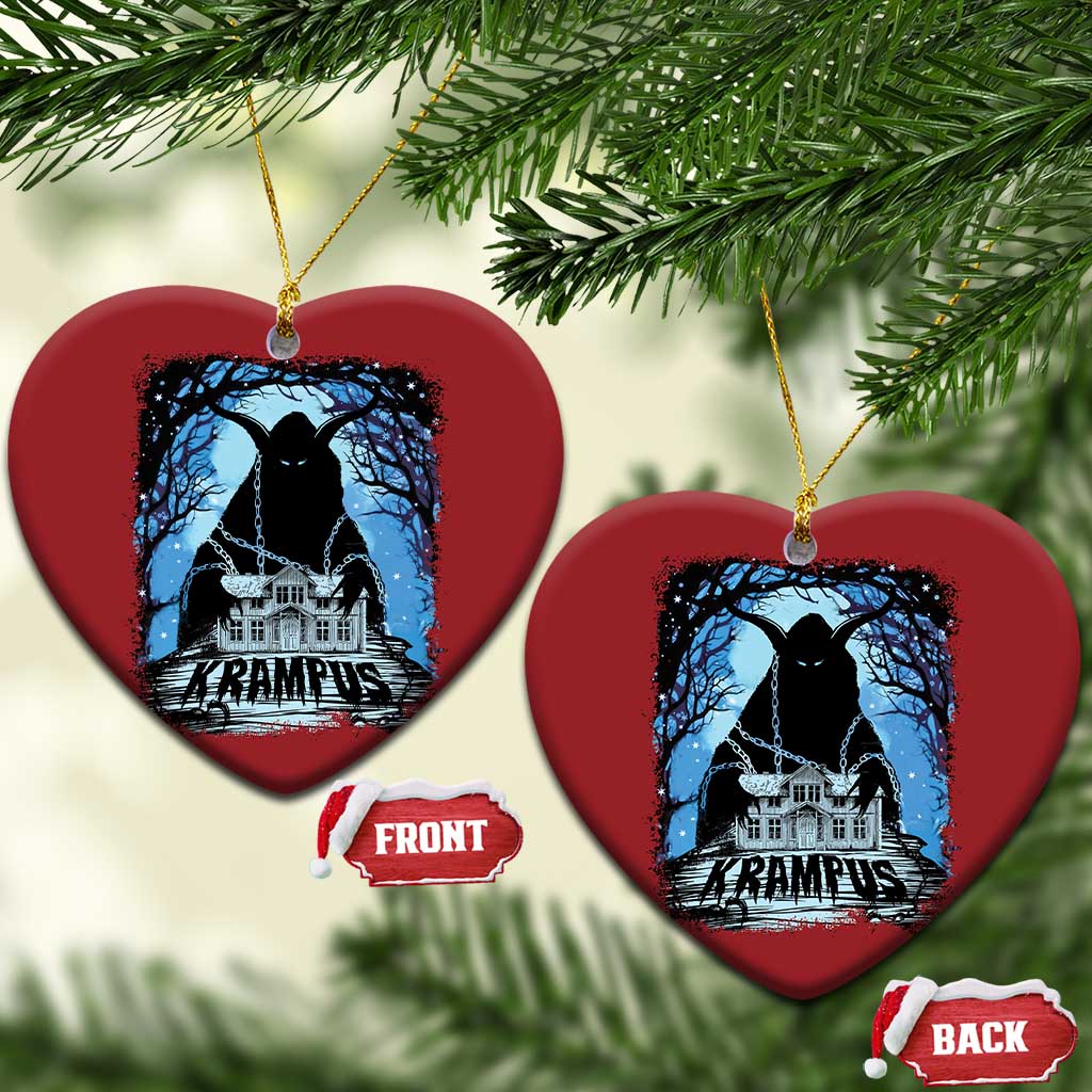 Dark Gothic Christmas Krampus Christmas Ornament TS09 Heart Red Print Your Wear