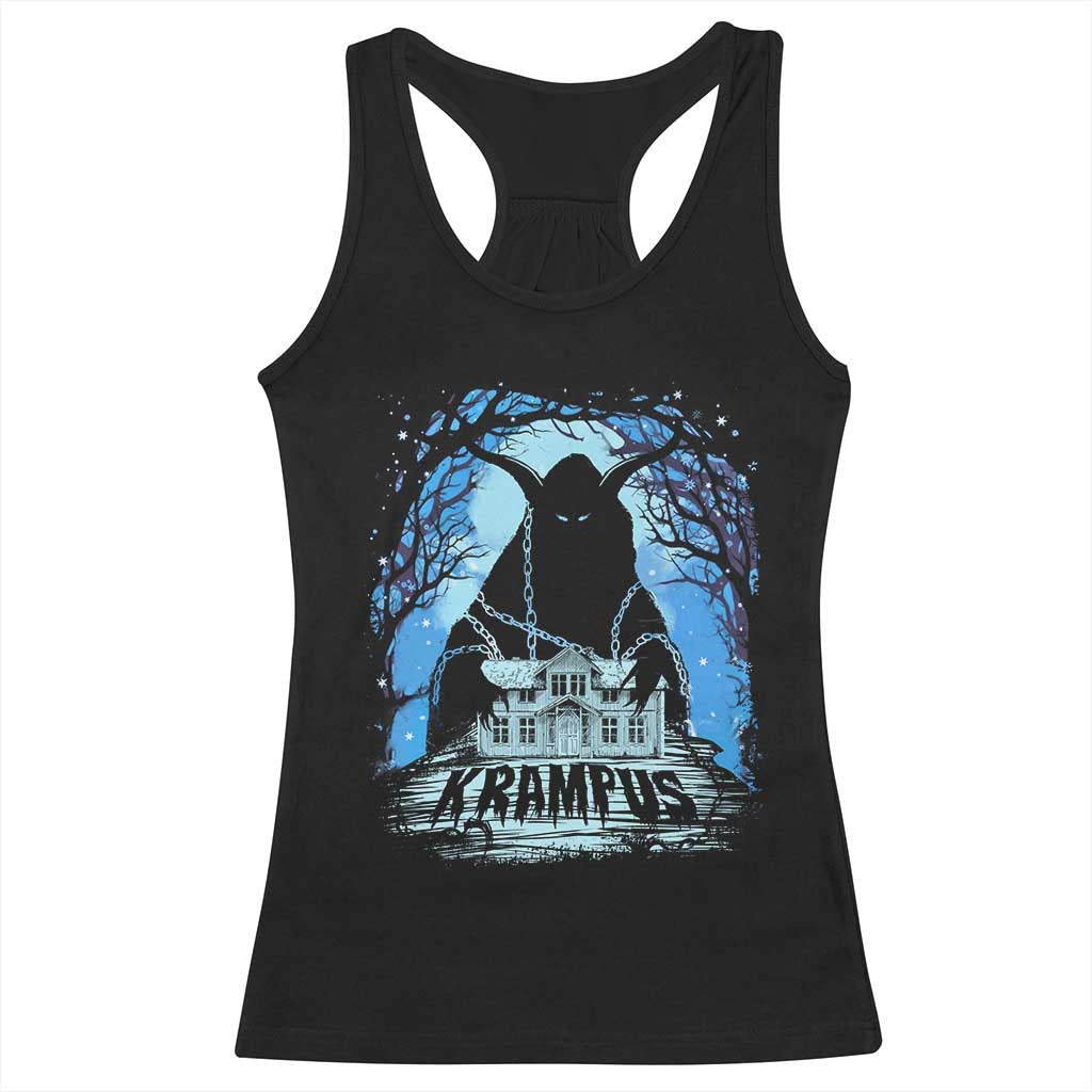 Dark Gothic Christmas Krampus Racerback Tank Top TS09 Black Print Your Wear