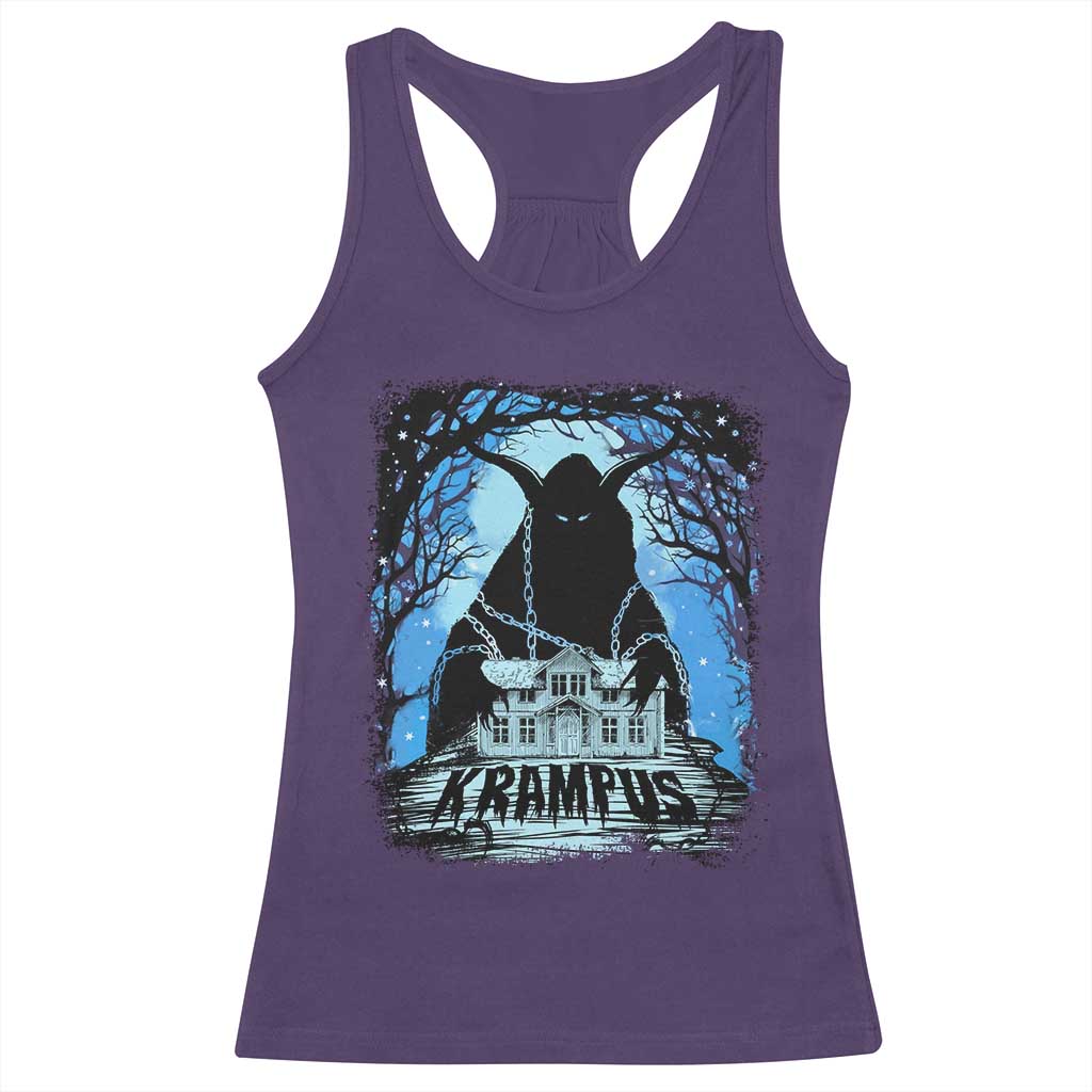 Dark Gothic Christmas Krampus Racerback Tank Top TS09 Purple Print Your Wear