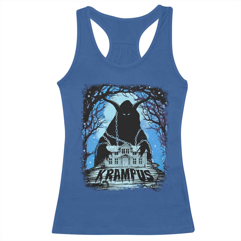 Dark Gothic Christmas Krampus Racerback Tank Top TS09 Royal Blue Print Your Wear