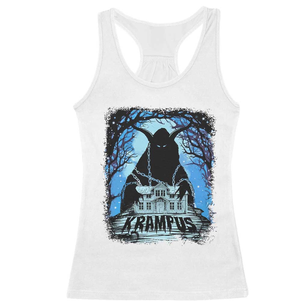 Dark Gothic Christmas Krampus Racerback Tank Top TS09 White Print Your Wear