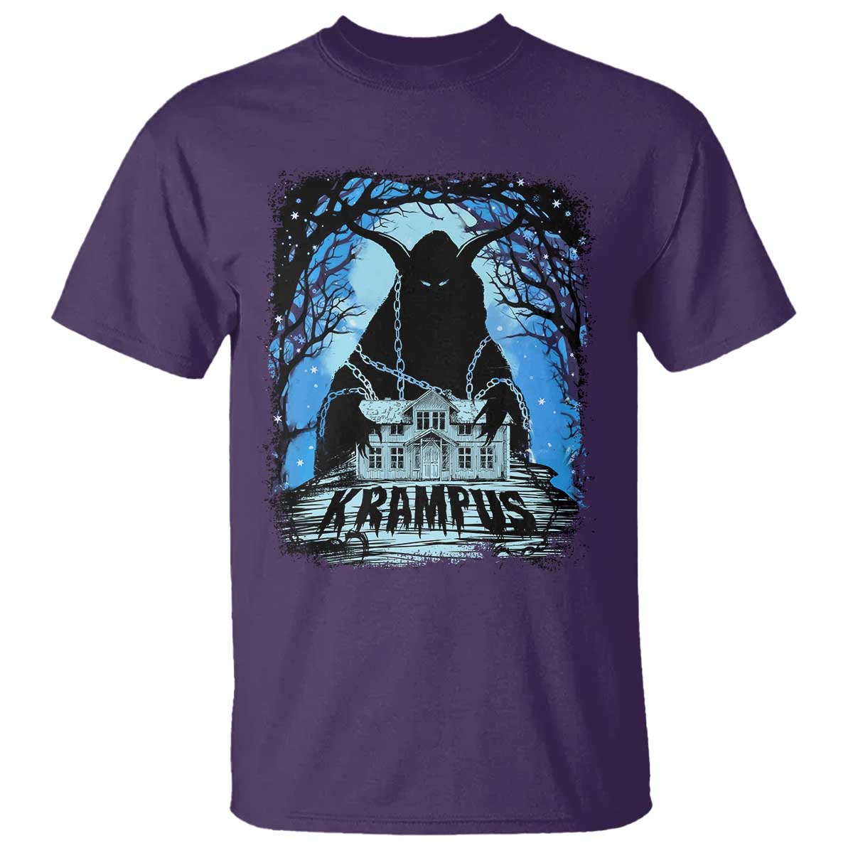 Dark Gothic Christmas Krampus T Shirt TS09 Purple Print Your Wear