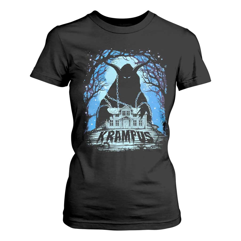 Dark Gothic Christmas Krampus T Shirt For Women TS09 Black Print Your Wear