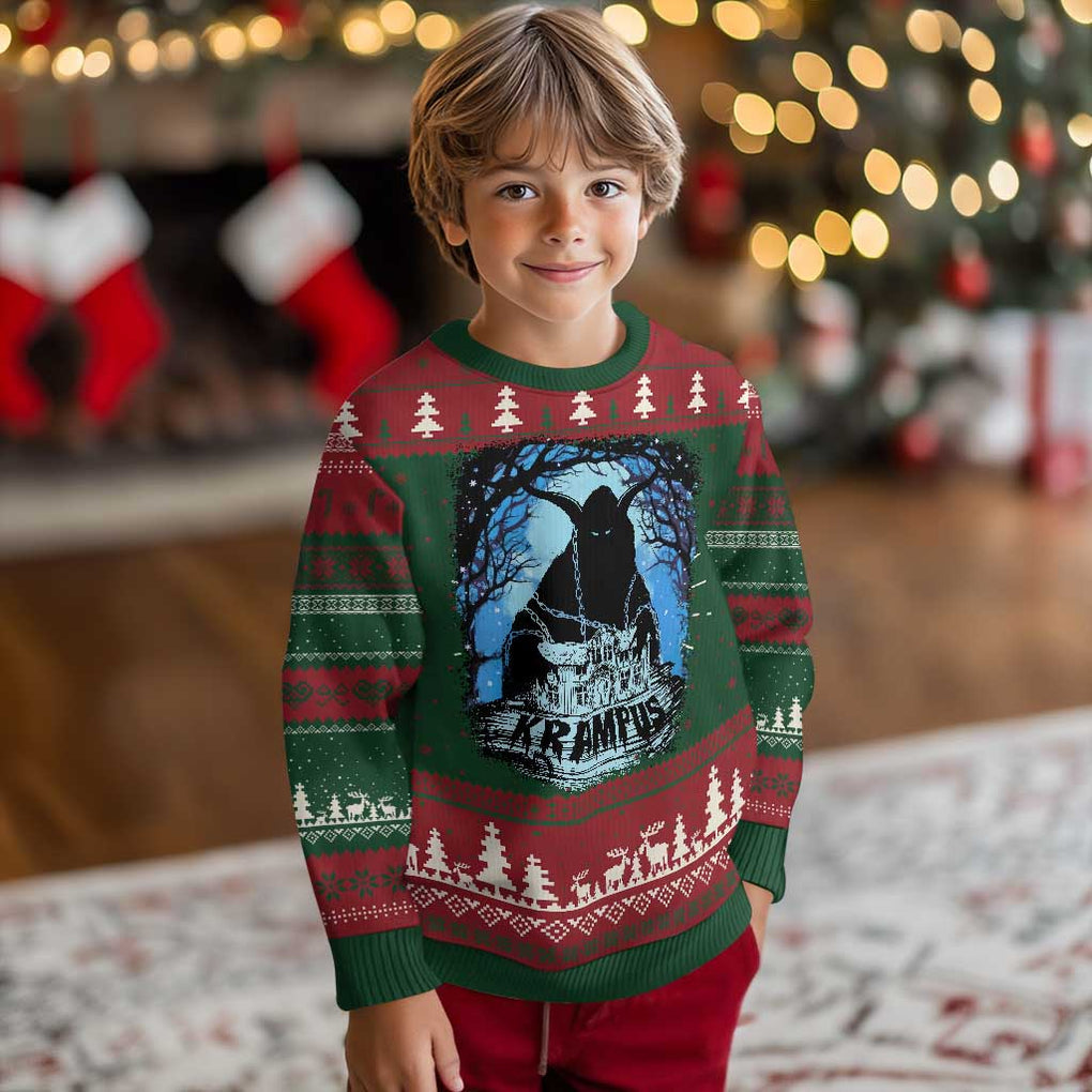 Dark Gothic Christmas Krampus Ugly Christmas Sweater TS09 Christmas Print Your Wear