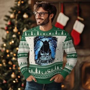 Dark Gothic Christmas Krampus Ugly Christmas Sweater TS09 Green Print Your Wear