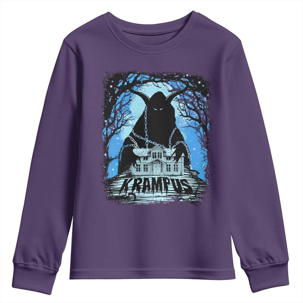 Dark Gothic Christmas Krampus Youth Sweatshirt TS09 Purple Print Your Wear