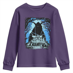 Dark Gothic Christmas Krampus Youth Sweatshirt TS09 Purple Print Your Wear