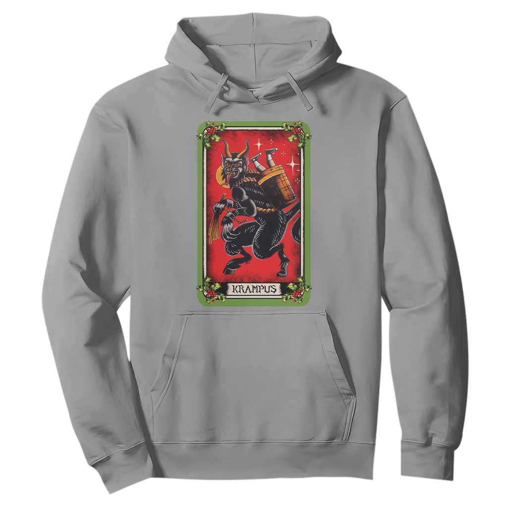 Christmas Krampus Hoodie American Traditional Tarot Card TS09 Sport Gray Print Your Wear