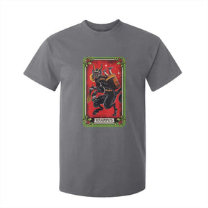 Christmas Krampus T Shirt For Kid American Traditional Tarot Card TS09 Charcoal Print Your Wear