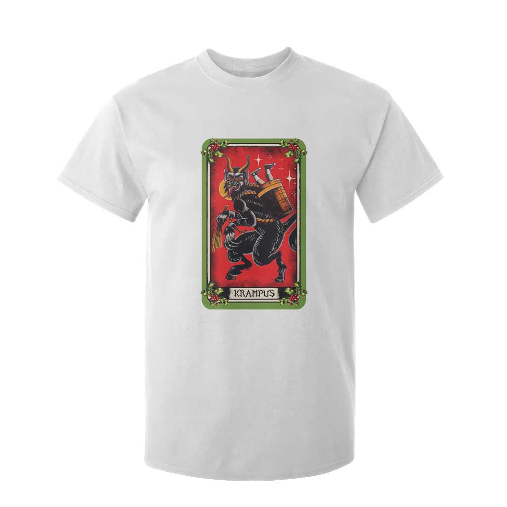 Christmas Krampus T Shirt For Kid American Traditional Tarot Card TS09 White Print Your Wear