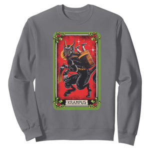 Christmas Krampus Sweatshirt American Traditional Tarot Card TS09 Charcoal Print Your Wear