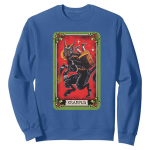 Christmas Krampus Sweatshirt American Traditional Tarot Card TS09 Royal Blue Print Your Wear